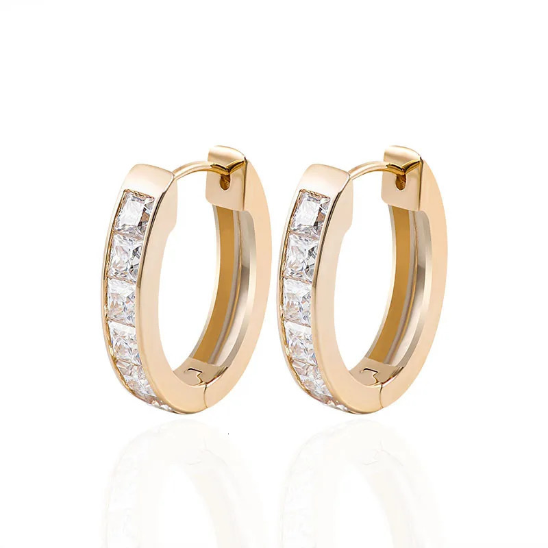 Princess Cut 4.8ct high-quality earrings with 14k gold hoop and GRA certificate exquisite jewelry gift passed the test pen 241106