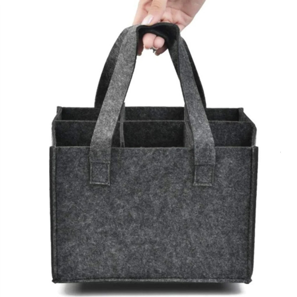 1 red wine gift bag felt bottle bag 6 reusable party picnic beer bottles 241107