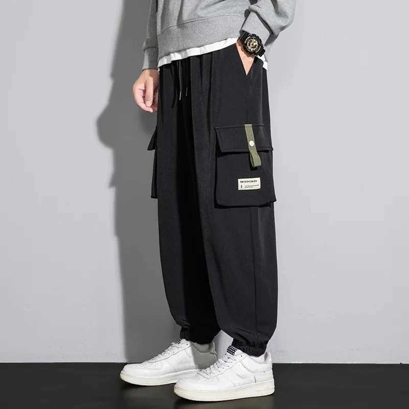2023 Winter Men Y2k Vintage Baggy Pants Thicken Warm Pants Mens Fleece Cargo Ankle-length Joggers Harem Pants Oversize Trousers LX241107