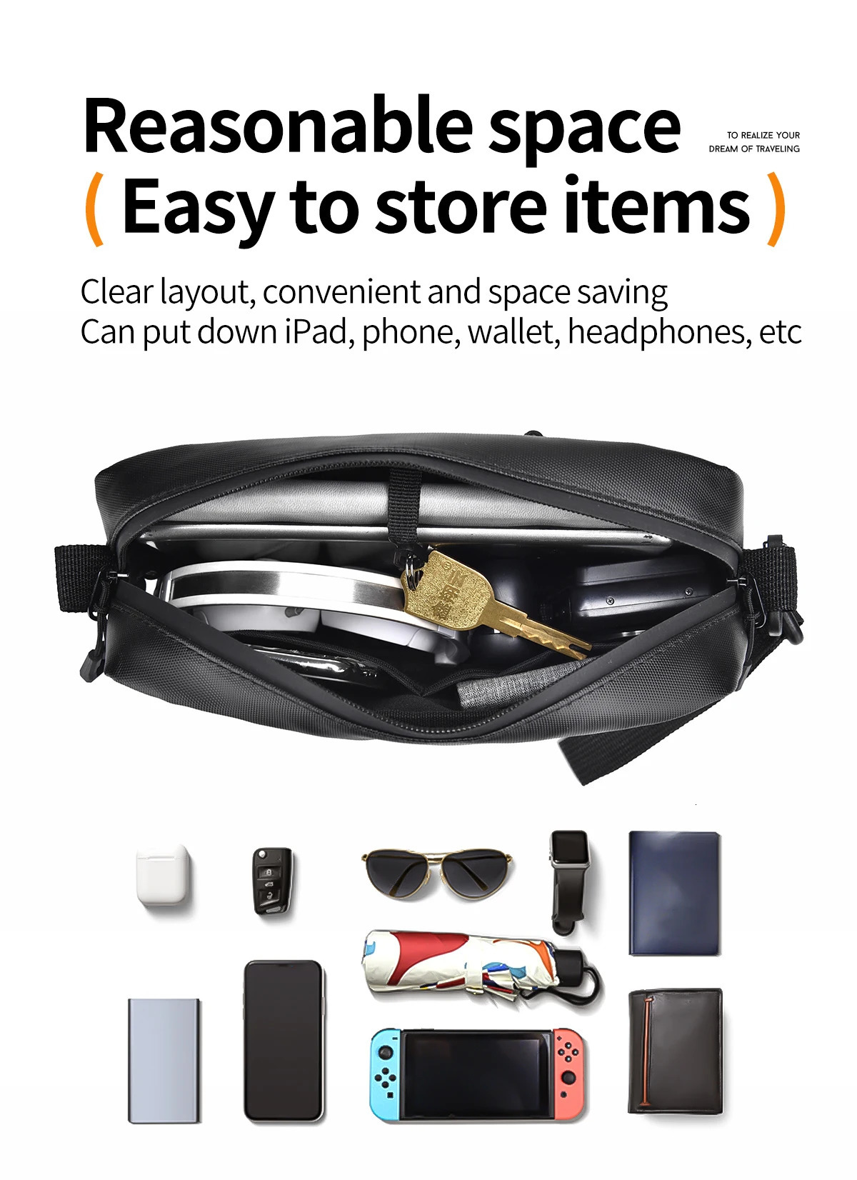 USB Charging Messenger Bag for Men Trendy Casual Crossbody Shoulder Outdoor Activities bolsos hombre sac w241106