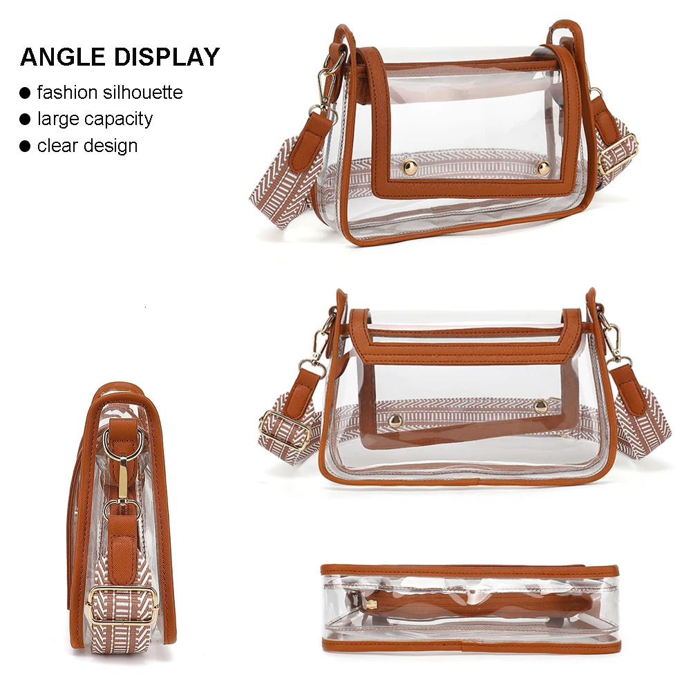 2025S New Free Shipping Designer Bag Satchel Purse Stadium Approved For Women Small Clear Crossbody Fashion Cute See Through Clutch Mini Shoulder Bag