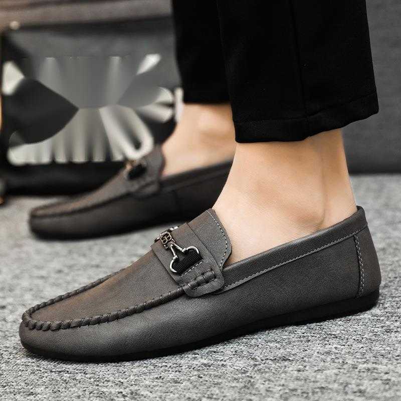 CMM High End Mens Shoes Mens Shoes Fashion Leather Surface Formal Leather Shoes Mens Loafers Bean Shoes Korean Version Casual