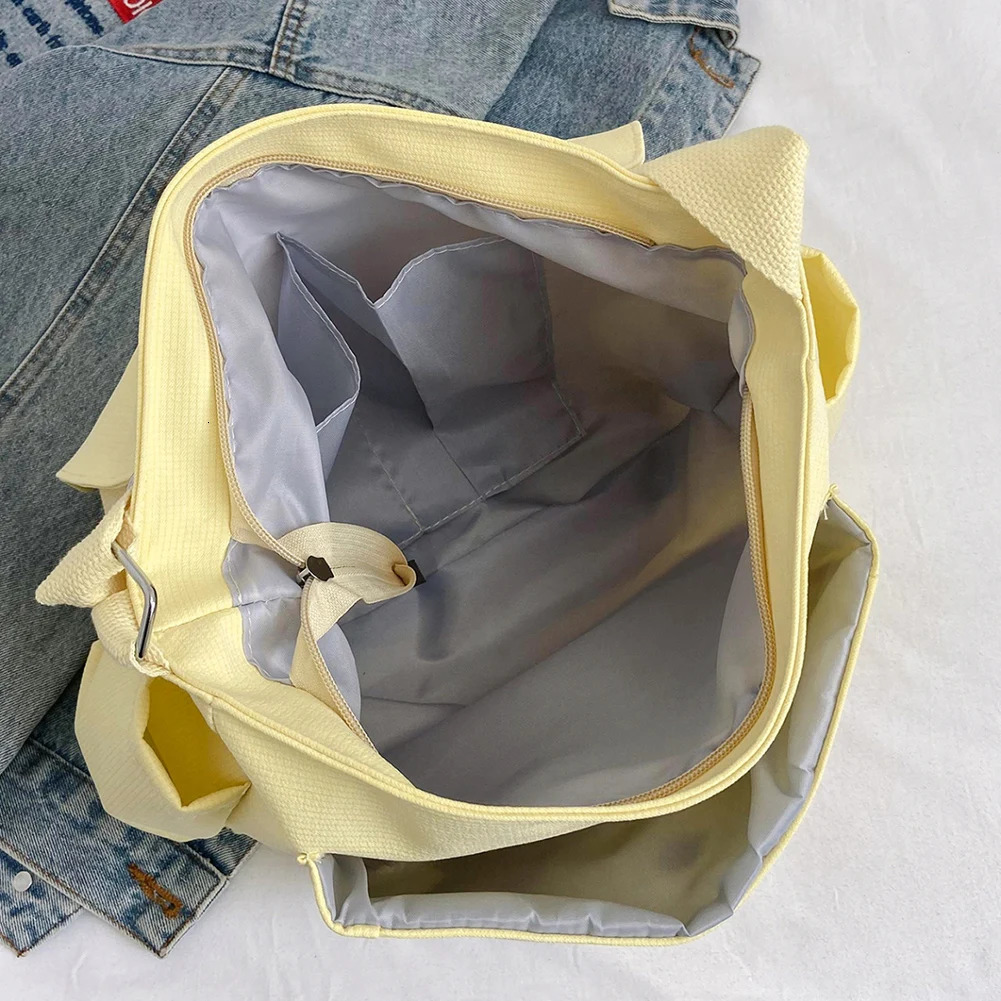 Women Cute Messenger Bag Large Capacity Canvas Kawaii Crossbody Star Letter Applique Candy Color Leisure Travel Outdoor 241106