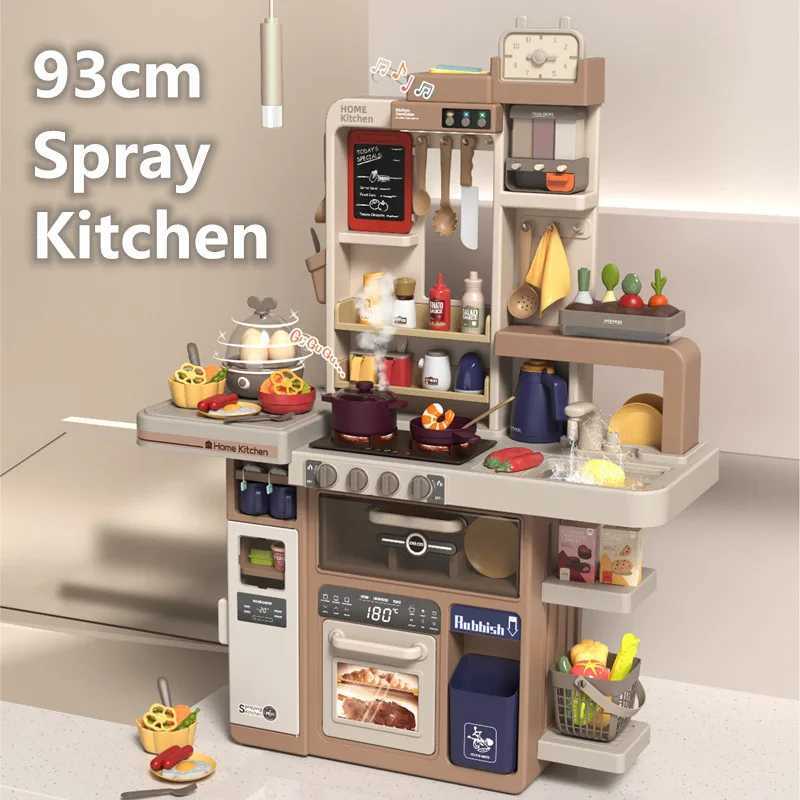 9cm big kitchen toy childrens game room kitchen appliance set simulation spray baby mini food cooking toy girl Christmas gift X241107
