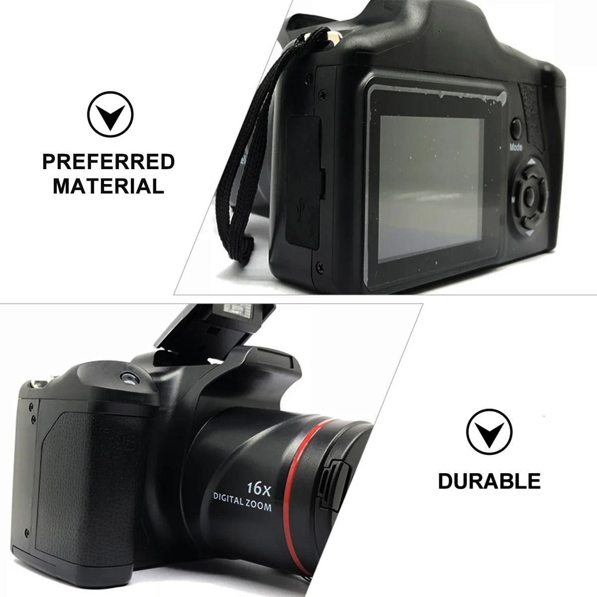 Digital Camera Portable 16x Zoom Video Camcorder Pography Telepo Camera Digital Camera Video Camera Video Camcorder 240327