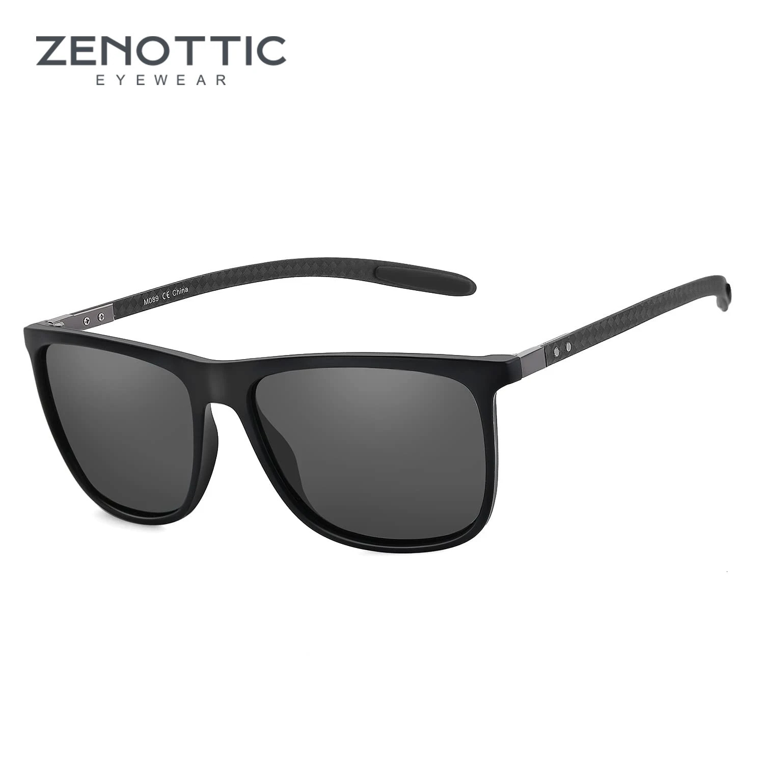 ZENOTTIC Square Polarized Mens Sunglasses Ultra Light Carbon Fiber Sunglasses Driving Fishing Golf Sports UV400 Protection 241106