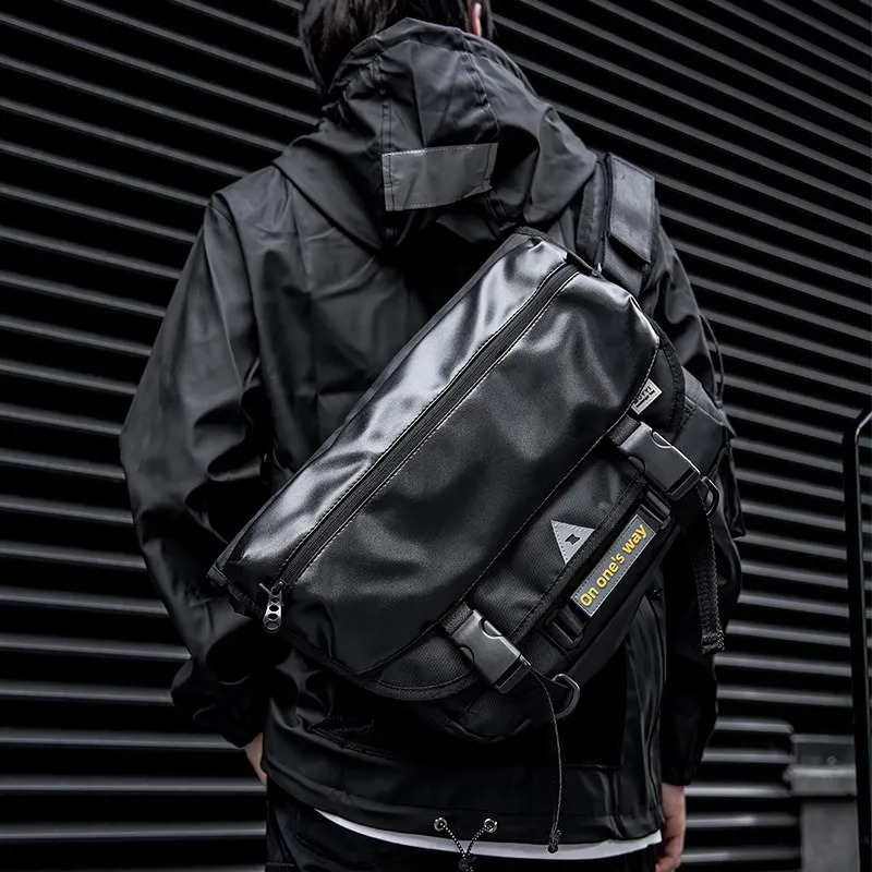 Leather Males Messenger Bags Outdoor Waterproof Trendy High Quality Oxford Large Capacity Sling Crossbody Bag For Teenagers 241106