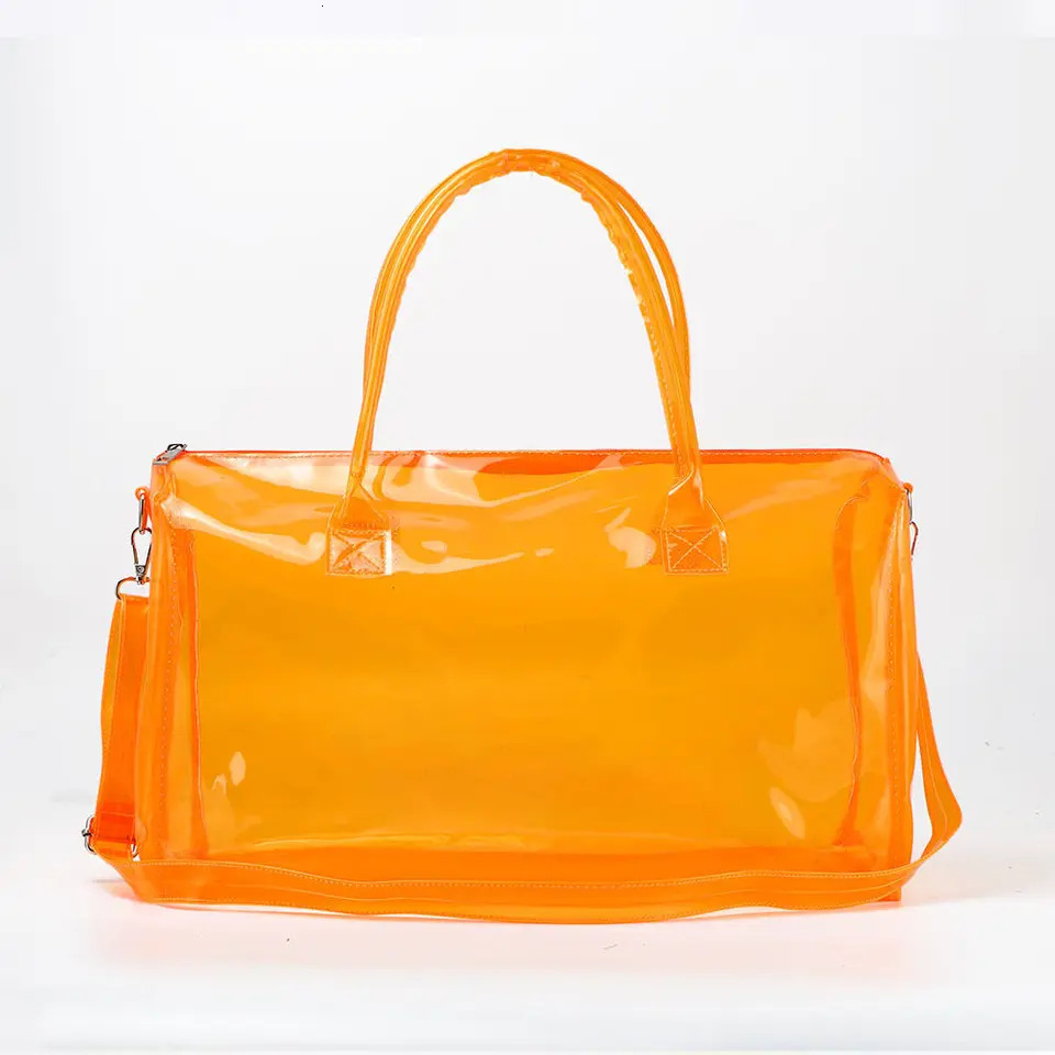Transparent Jelly Bag Swimming Outdoor Sports Beach Waterproof Leisure Large Capacity Messenger Bag 241106