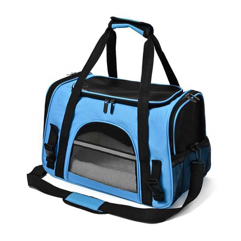 Breathable cat bag outdoor use, portable car carrying, small dog bag, foldable handheld, diagonal cross pet backpack storage 241115