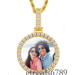 Necklaces Drop Shipping in Stock Hip Hop Jewelry Vvs Moissanite Photo Iced Out Sterg Sier Picture Pendant Necklace