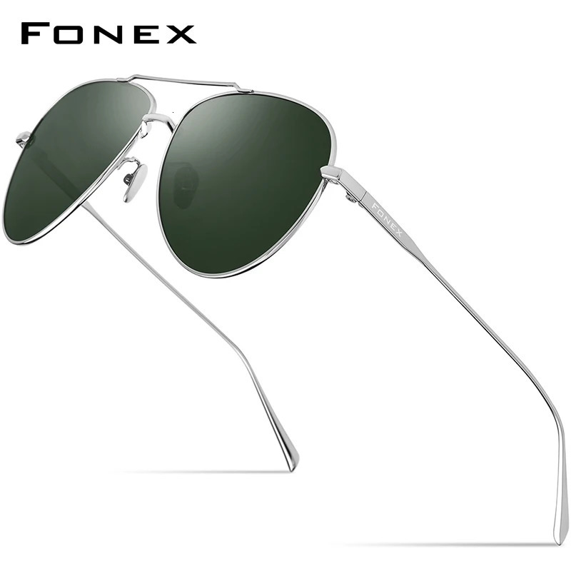 FONEX pure polarized sunglasses for men aviation sunglasses for drivers outdoor pilots UV400 sun visors 8507 241106