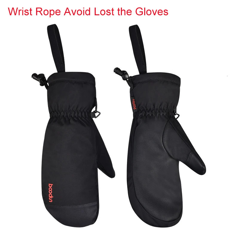 Boodun professional ski gloves waterproof mens winter warm ski gloves -30 degree skis 241107