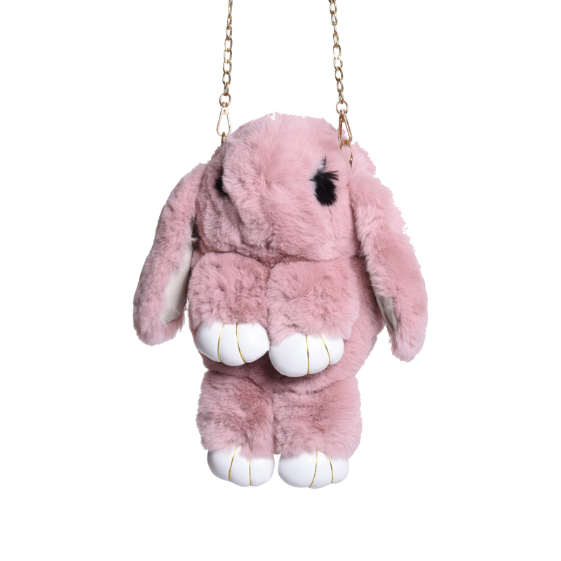 Fashion Women Bag Cute Rabbit Fur Handbags Faux Fur Women Handbags Brand Shoulder Women Messenger Crossbody Bag Christmas Gifts