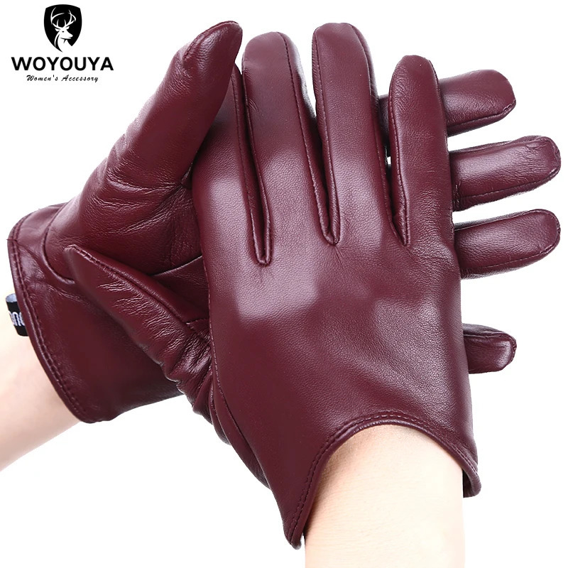Fashion colored clothing accessories womens leather gloves comfortable short womens gloves warm winter gloves 241106