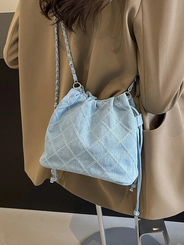 Denim Shoulder Handbags for Women: Bucket Bag hot Crossbody & Messenger