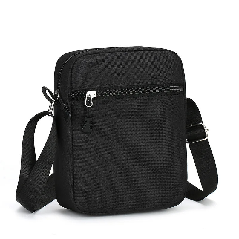 Oxford Shoulder Bag Durable Mini Black Mobile Phone Waist Pack Men Crossbody Bags Man Handbag bolso de mano 241106