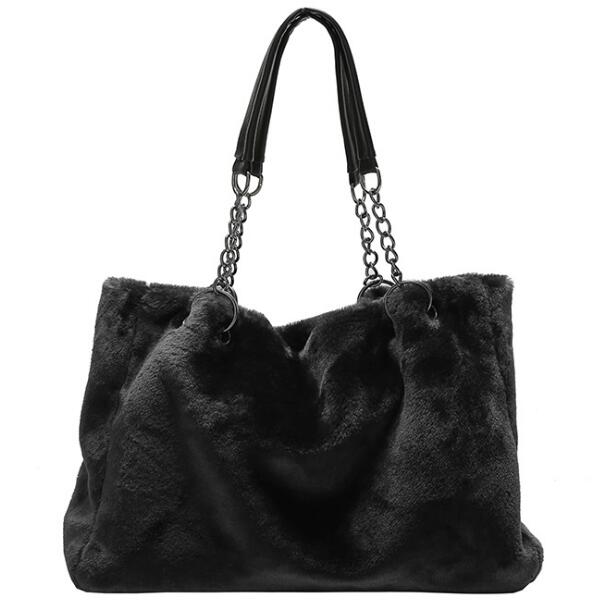 2020 autumn new plush women's bag handbag European and American fashion fur big bag