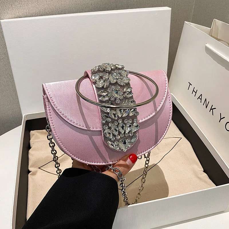 2024 New Women's Evening Bag Shiny Handbag Wallet Fashion Single Shoulder Handbag Women's Designer