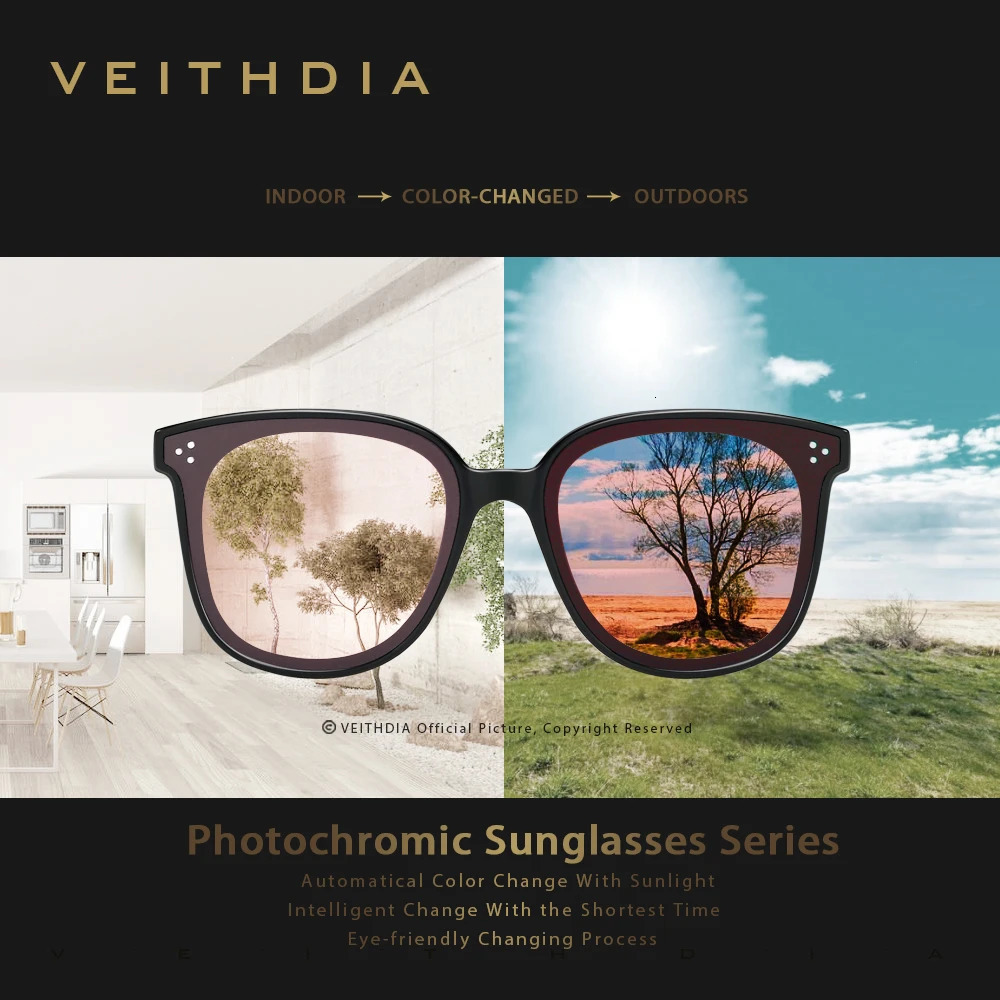 VEITHDIA retro day and night dual womens sunglasses polarized lenses cat eye pochromic sunglasses 8520 241106