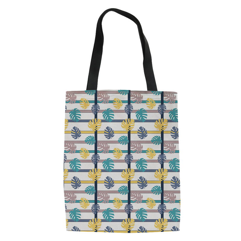 Plant Coconut Palm Printing Tote Bag for Women Fabric Bag Casual Foldable Shopping Bag Outdoor Beach Bag Daily Handbag Handtas