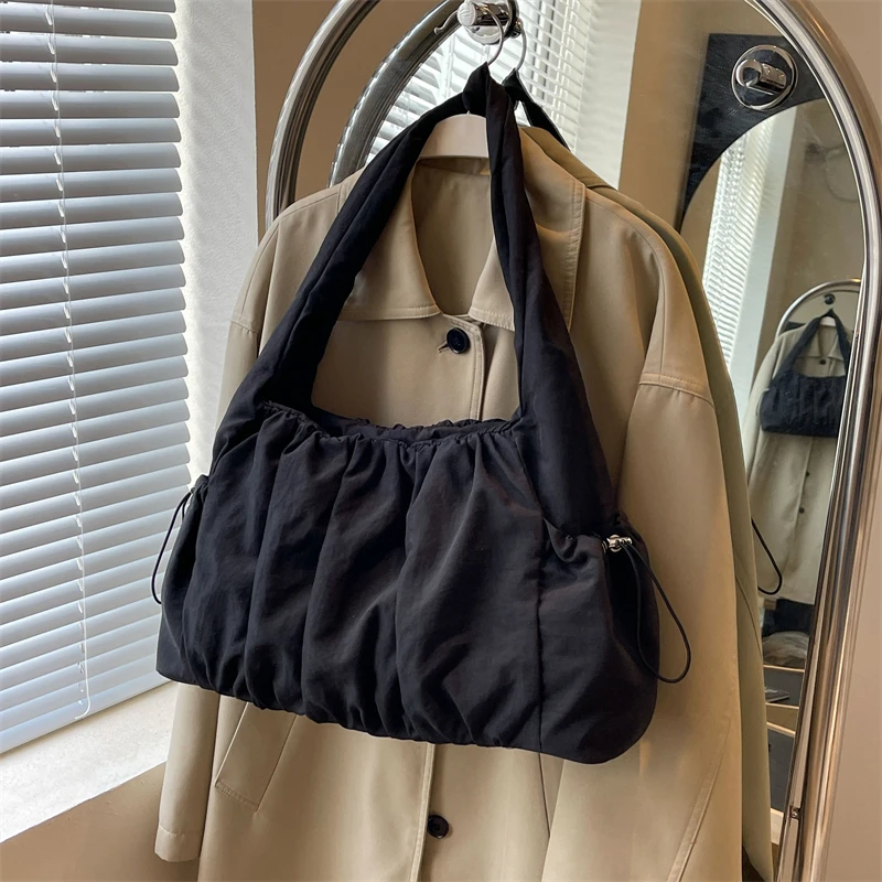 Hot Selling Fashion Nylon Pleated Women's Crossbody Bag 2024 New Casual Trend Versatile Large Capacity Tote Women's Shoulder Bag