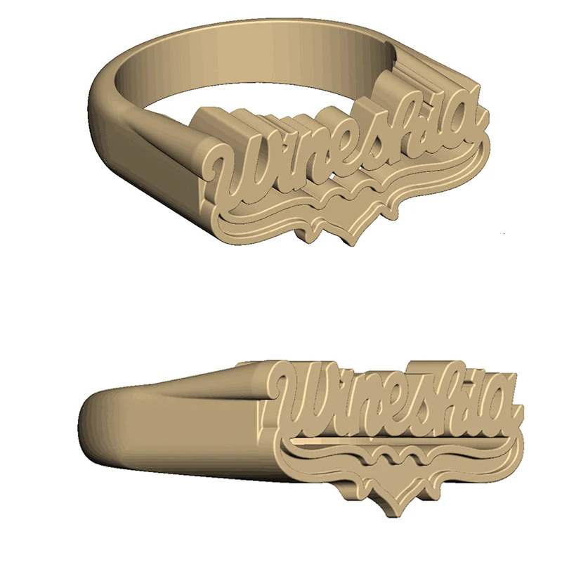 Personalized Hip Hop Ring Female Custom Name Ring Gold Fashion Punk Letter Stainless Steel Heart Ring Fashion Christmas 241106