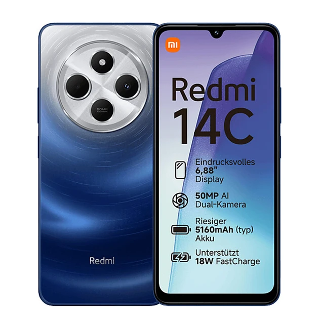 Global Version Xiaomi Redmi 14C NFC smartphones 8GB+256GB MediaTek Helio G81-Ultra 6,88 screen 120 Hz dual camera with IA 50 MP