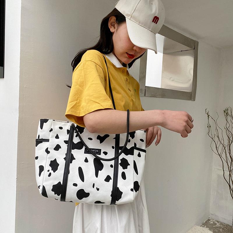 Large Capacity Cloth Handbag Tote Female Tote Handbag Shoulder Bags Ladies Simple Canvas Purses Women Shoulder Bag
