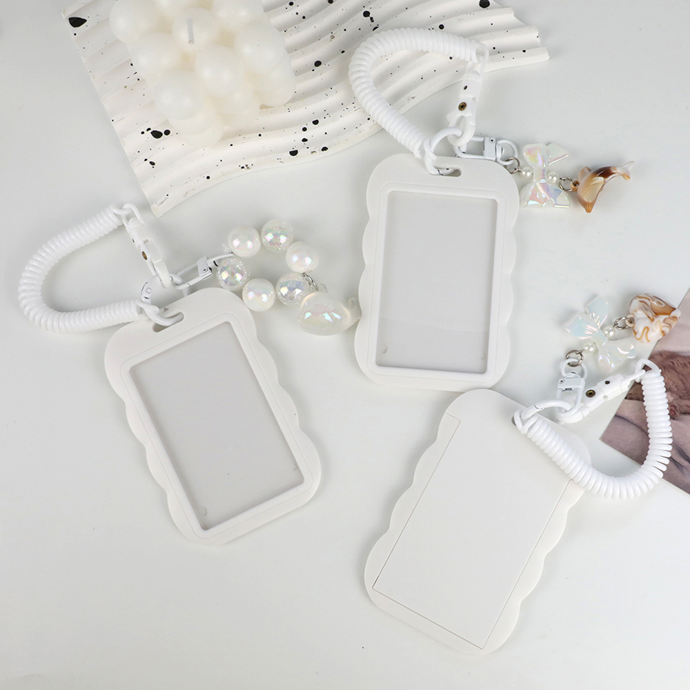 Men And Women ID Card Holder Children Bus Card Cover Students Meal Card Holders With Keyring Cute Photo Protector Badge Bag