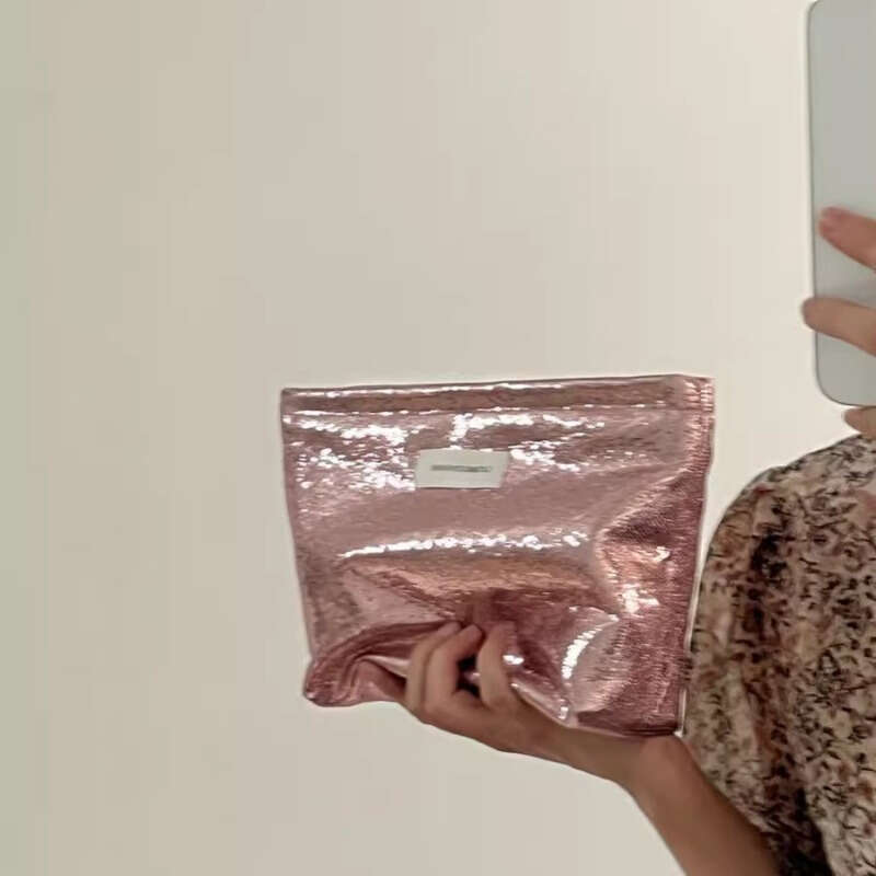 Shining Large Capacity Bag - Portable Fashion Canvas Makeup Storage Bag, Suitable for Travel, toiletries and accessories .