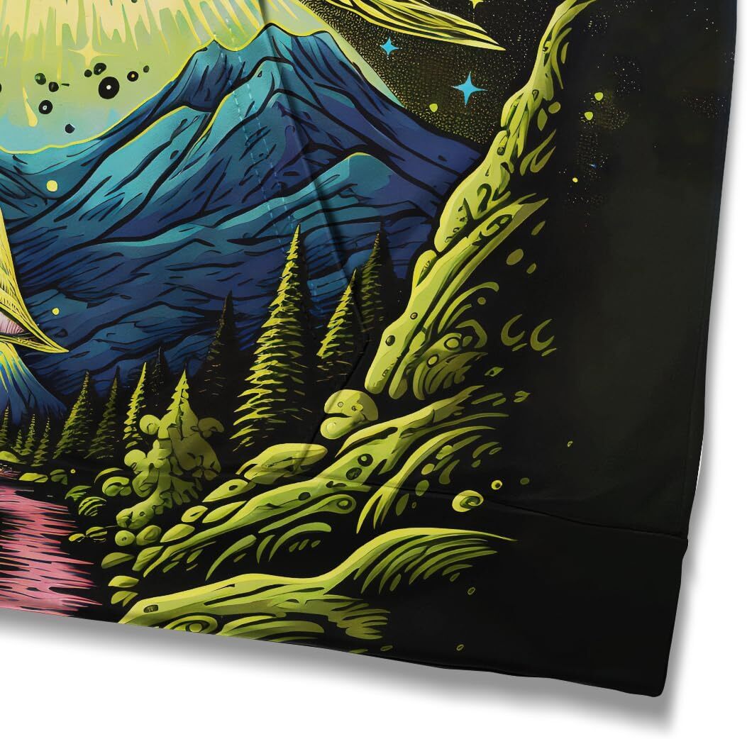 Hoodie for Mens Womens Vintage Mysterious Space Alien Visitor Cool Graphic Hoodies Hooded Magic Eyed Starry Sky Sweatshirts Graphic Cool eyes