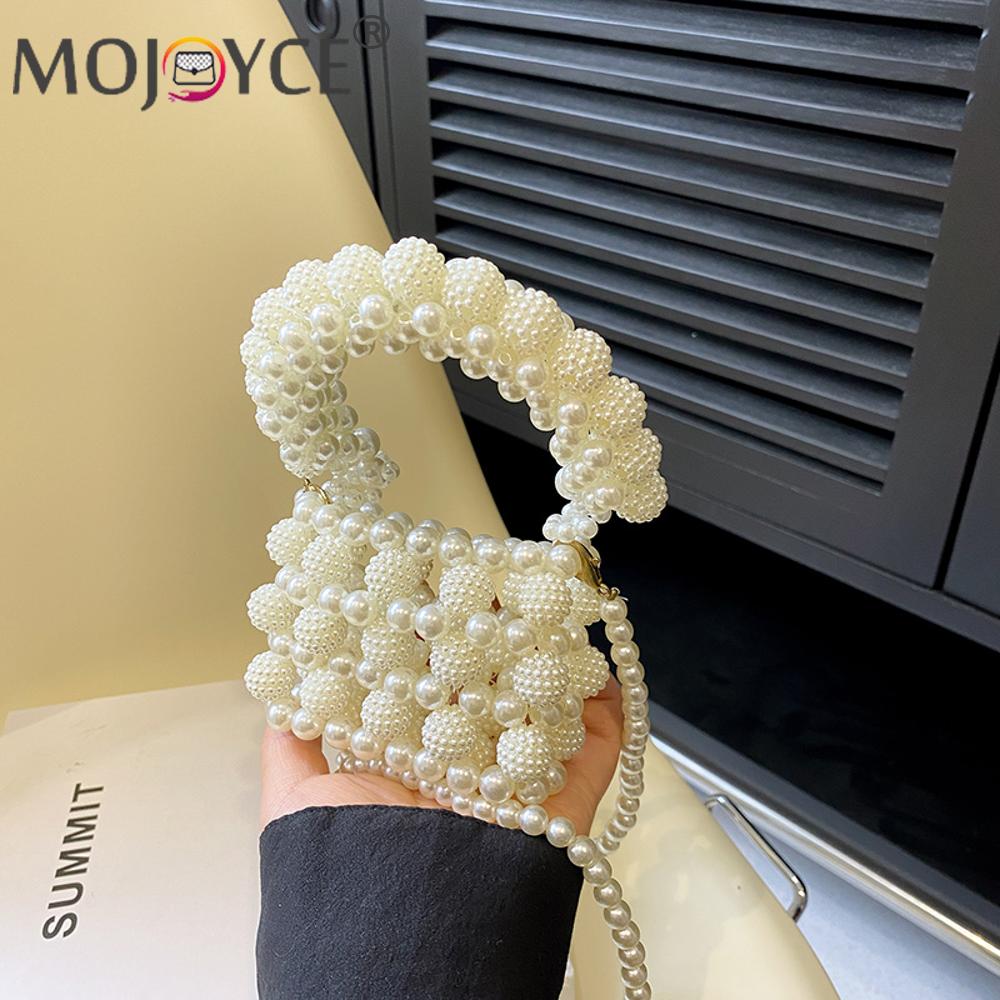 Women Handbag Purse Fashion Square Bags Pearl Tote Simple Messenger Bag