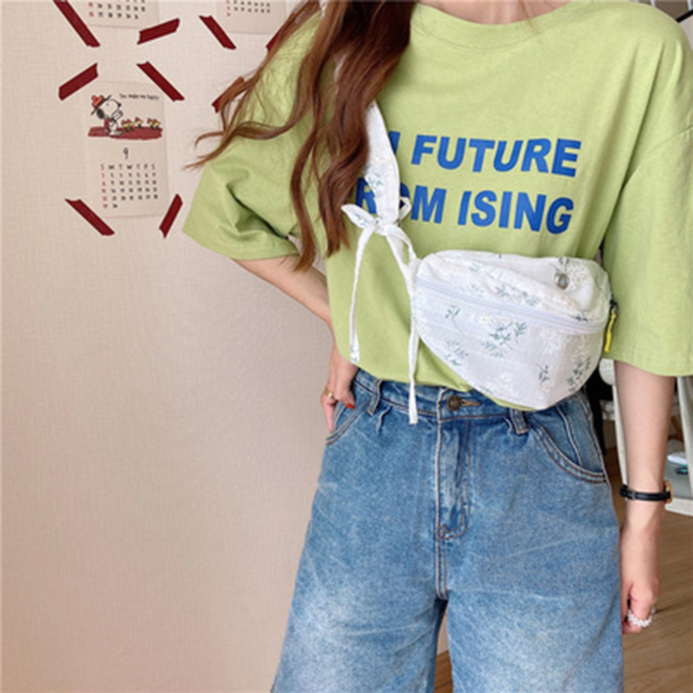 2021 New Ins Small Daisy Flower Messenger Bag Casual Embroidery Summer Shoulder Bag Shopping Bag Hand Bag