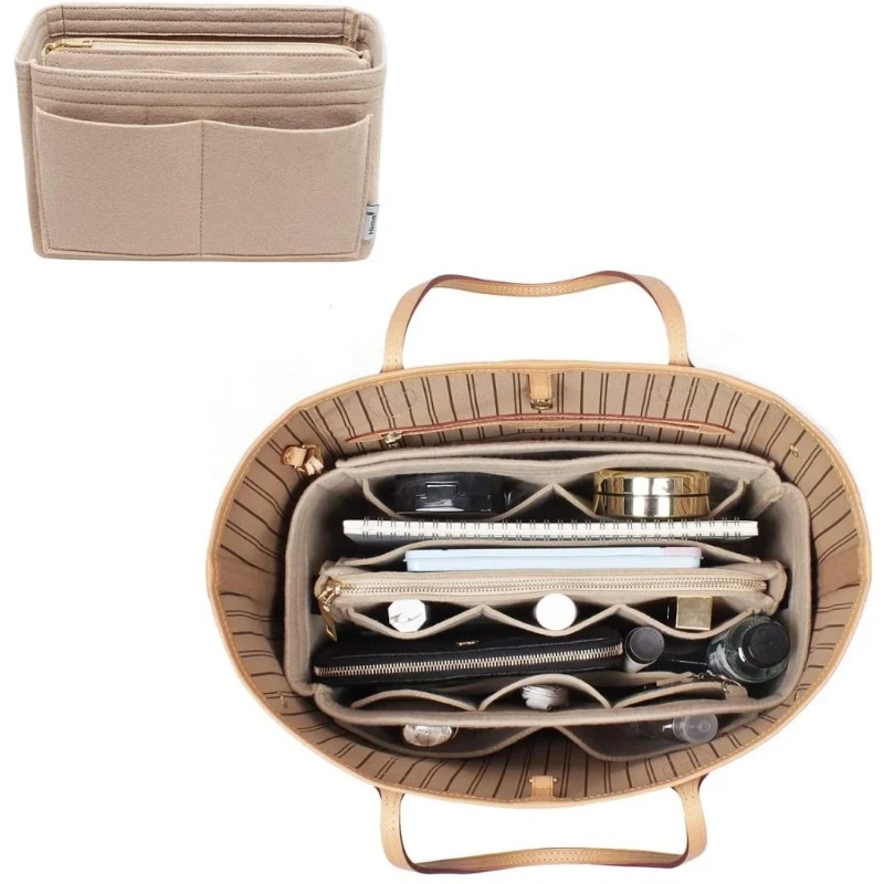 Purse Insert, Felt organizer with zipper,Bag in bag, Handbag Organizer Insert Bag Women Nylon