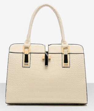 The new female bag OL commuter fashion crocodile pattern patent leather stereotypes handbags