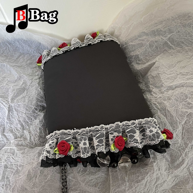 Womens shoulder bag girl Retro bag Lolita Golden Angel Handbag messenger bag female Rose lace popular underarm bag cosplay