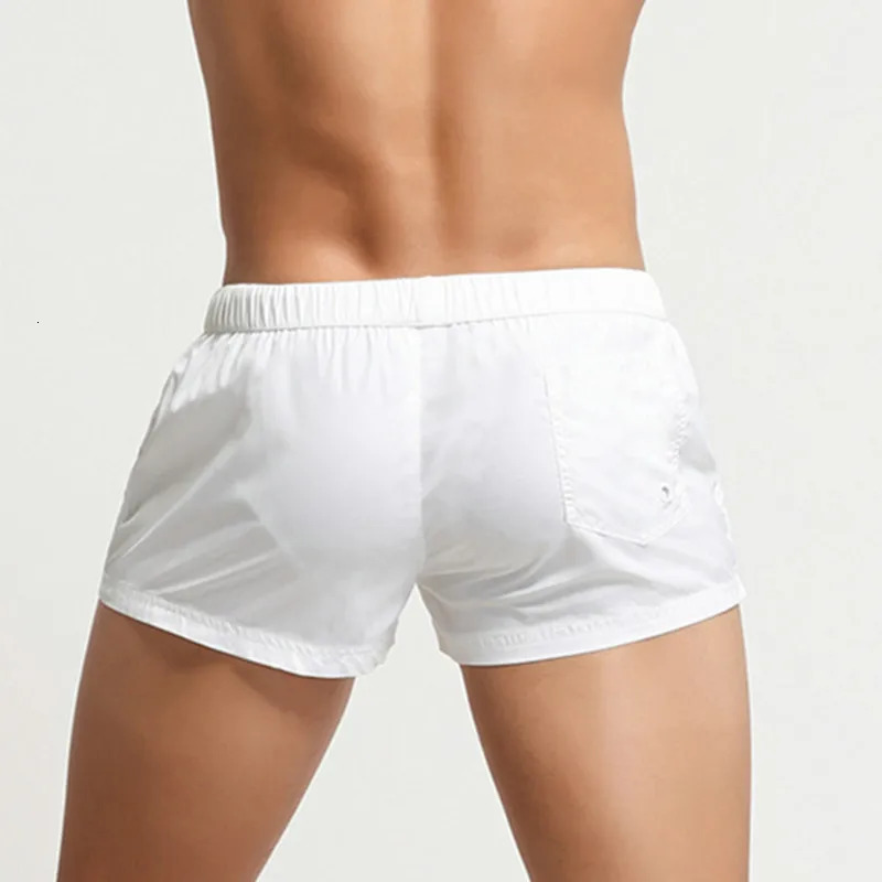 Seobean Swimwear Men Swimming Shorts With Mesh Lining Swim Trunks For Man Swimsuit Sexy Short Beach Bathing Suit Brief Super 240407