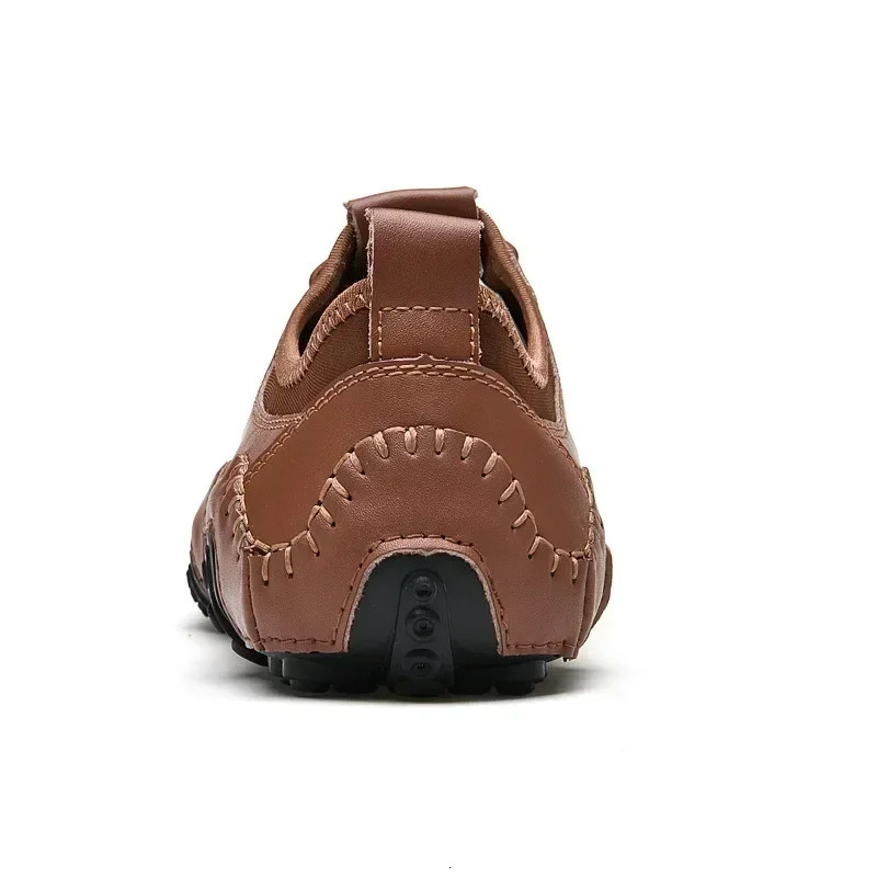 Vanmie Genuine Leather Men Casual Shoes Handmade Slip On Lazy Loafers Soft Hollow Out Loafers Breathable Male Driving Shoes 241106