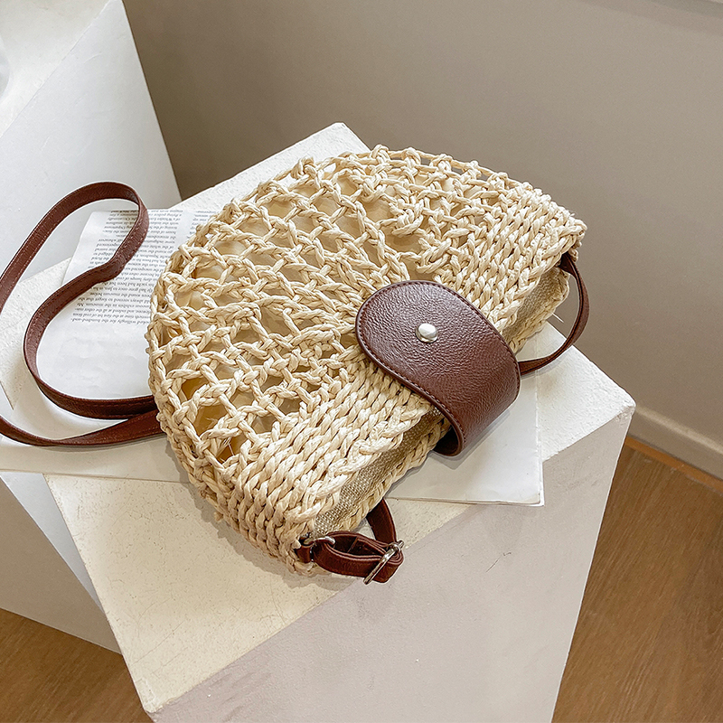 Chic Straw Handbags For Women Large Capacity Female Crossbody Bag All-Match Shoulder Woven Bags 2022 New Basket Sac A Main Femme