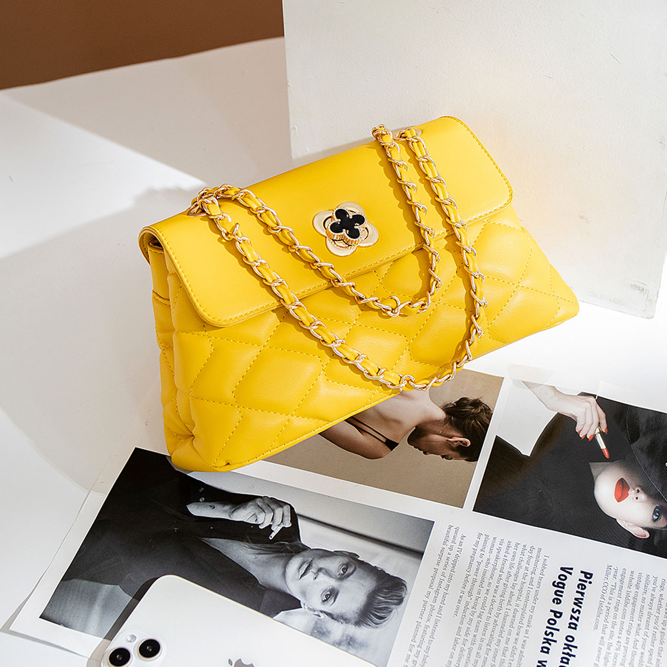 2023 new fashion mini purse and Tote Leather women's One shoulder Clutch chain women's purse