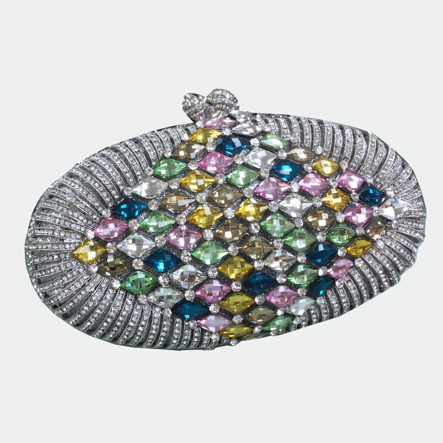 Fashion Crossbody Bag Metal Mini Shoulder Chain Purse Handbags Female Crystal Diamond Clutches Women Evening Bag for Wedding