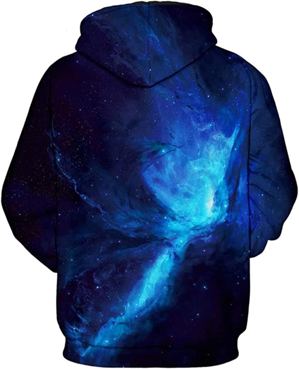 Hoodie for Mens Womens Unisex Hoodies 3D Print Galaxy Pullover Hooded Sweatshirt Hoodies with Big Pockets for Teen Men, Teen Boy Trendy blue pattern