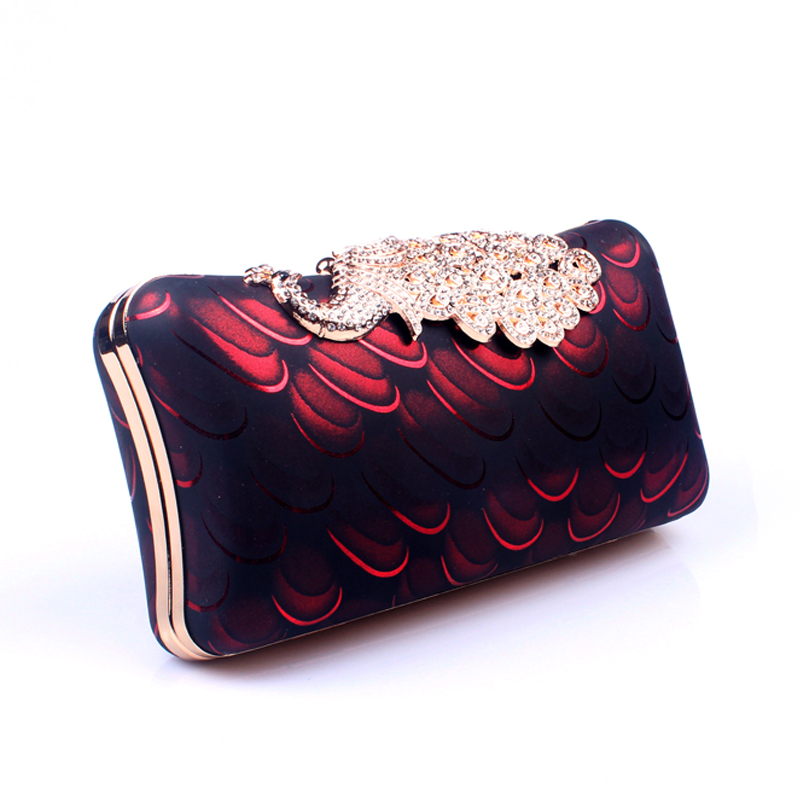 Bridal Wedding Lady Evening Bags Diamonds Phoenix Day Pouch Clutches Women Messenger Shoulder Bag Purse Party Girl Handbags