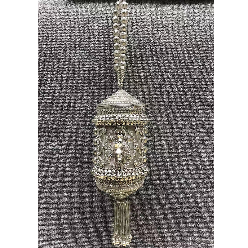 DOYUTIG Classical Indian Handmade Bags For Women Wedding Party Short Tassels Diamond Day Cluthes Female Vintage Evening Bag F726