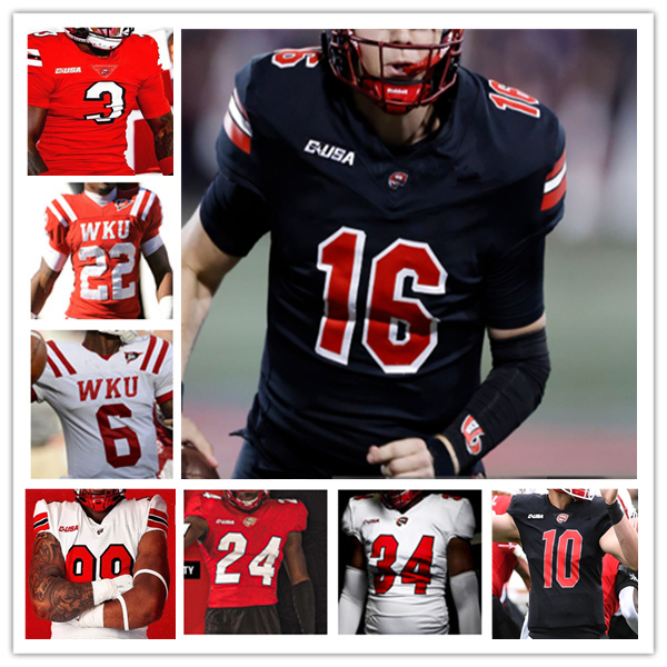 Caden Veltkamp Western Kentucky WKU College Football Jerseys Elijah Young George Hart III Kisean Johnson Easton Messer Devonte Mathews Upton Stout Darius Thomas 4X