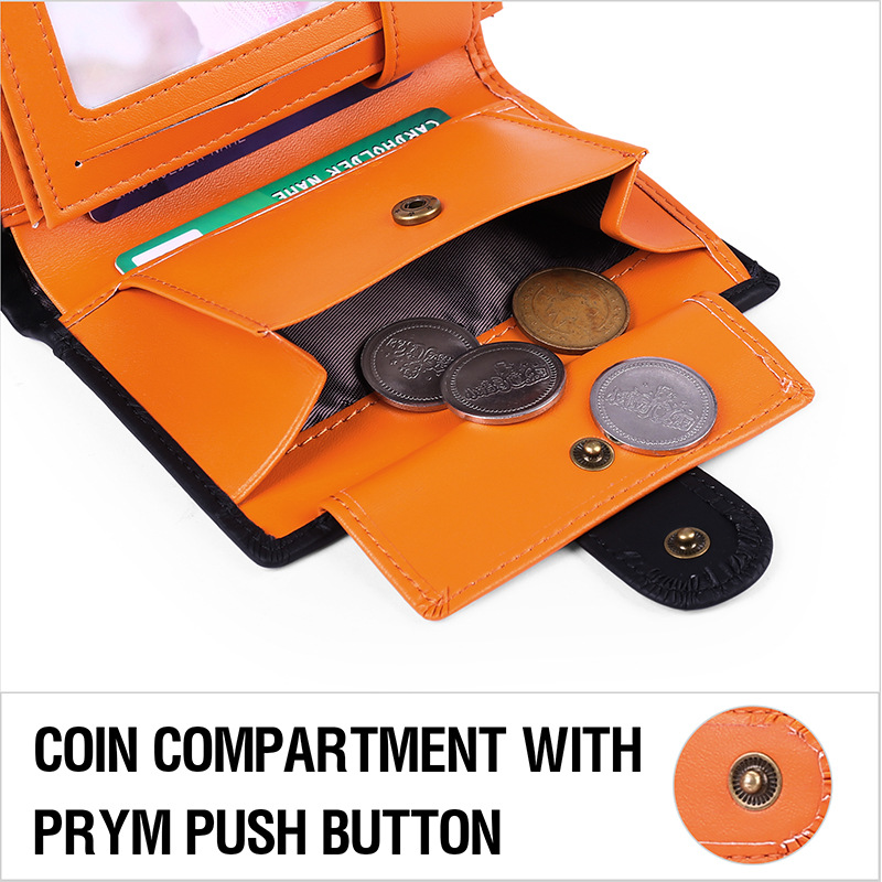 Wallet for Men Short RFID Anti-Theft Brush Lock Buckle Cowhide Leather Mens Wallet Free Shipping Card Holder Coin Purse Blue