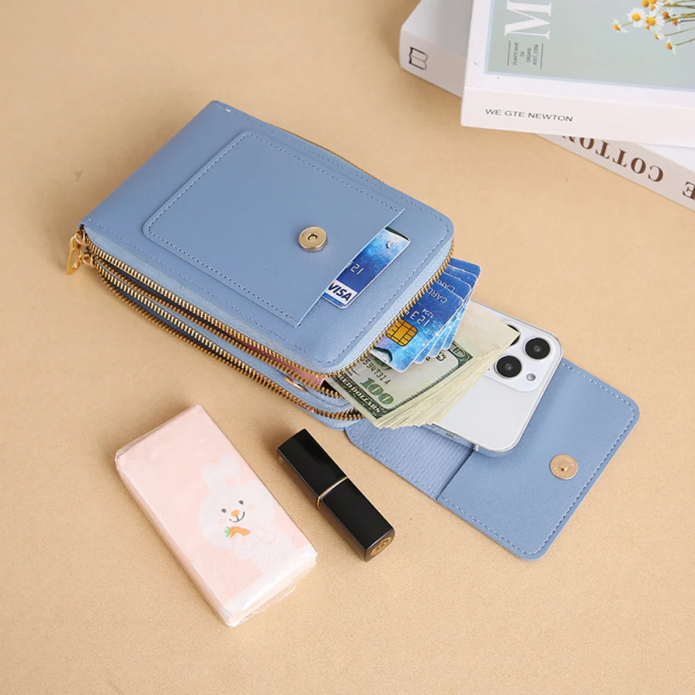 New Multi Functional Women Bag Touch Screen Mobile Bag Wallet Casual Fashion Outdoor Shoulder Messenger Bags for Women 2024