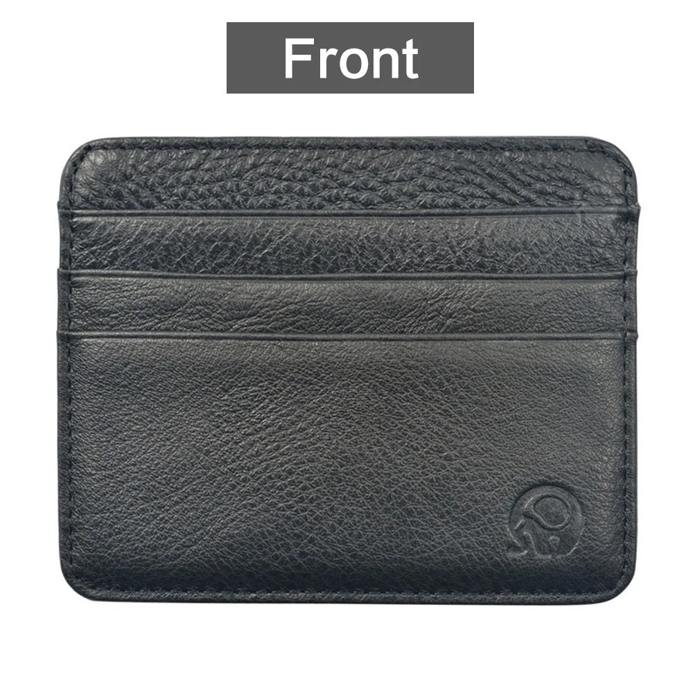 Genuine Leather ID Pocket Bank Credit Card Case Stonego Thin Wallet Cash Cards Pack Bus Holder 1PC 241029