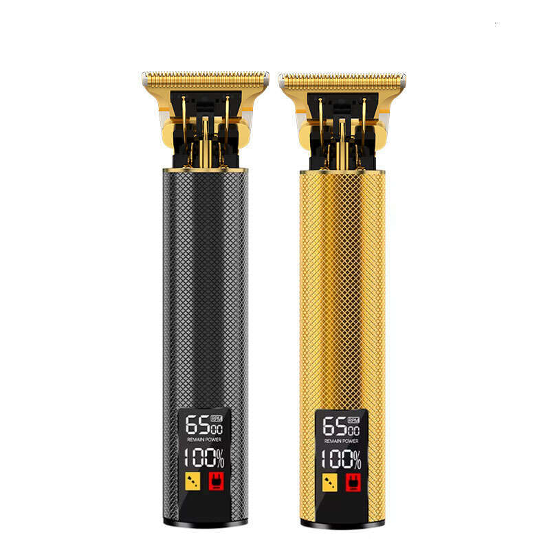 Professional Men's Hair Clipper with T Blade Zero Gap Pad Edger Rechargeable Cordless Shaver Gift for