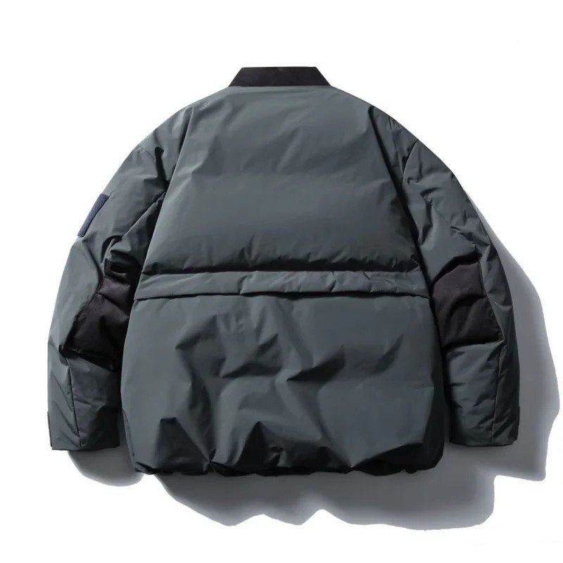 Winter mens Japanese streetwear City loose casual thick padded cotton kimono Parkas freight jacket warm coat jacket 241107